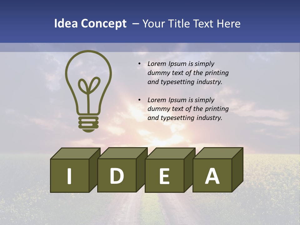 Golden White Sunrise PowerPoint Template