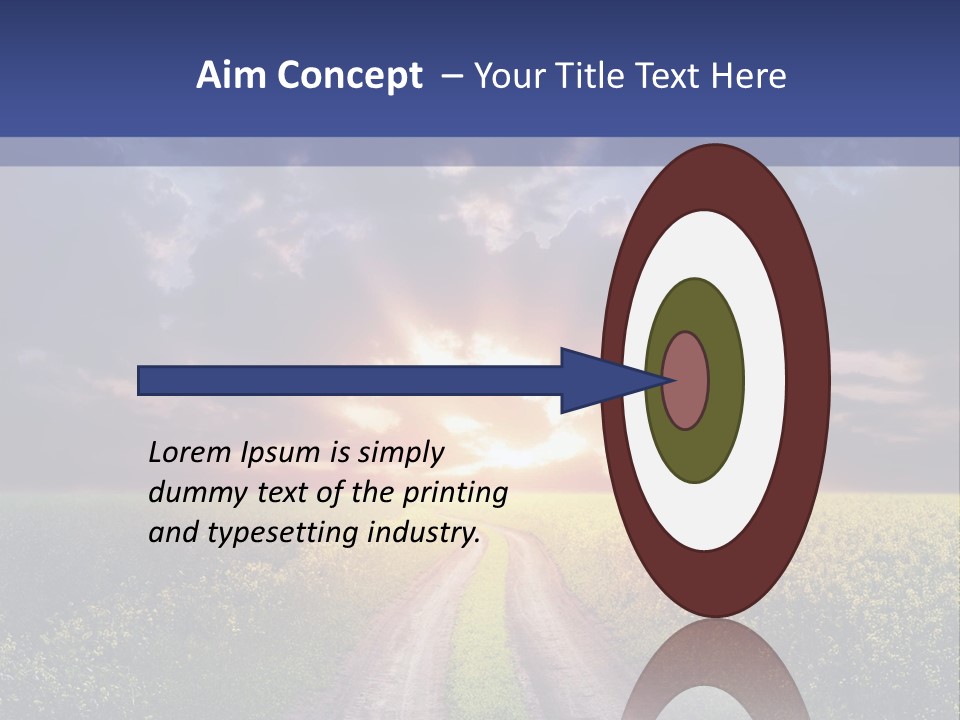 Golden White Sunrise PowerPoint Template