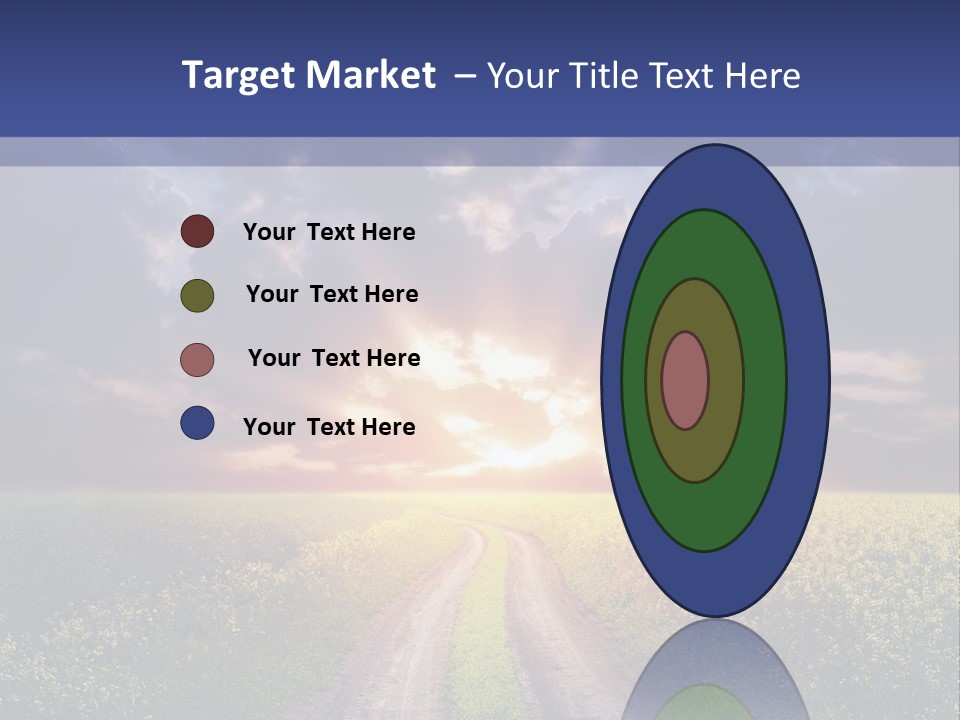 Golden White Sunrise PowerPoint Template