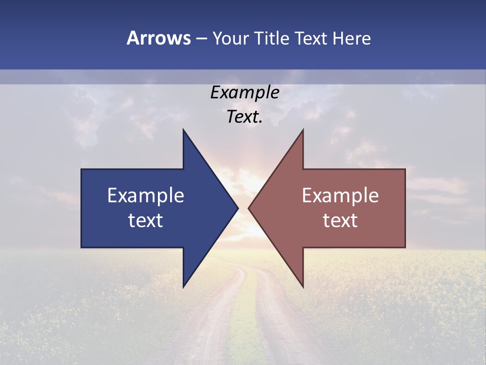 Golden White Sunrise PowerPoint Template