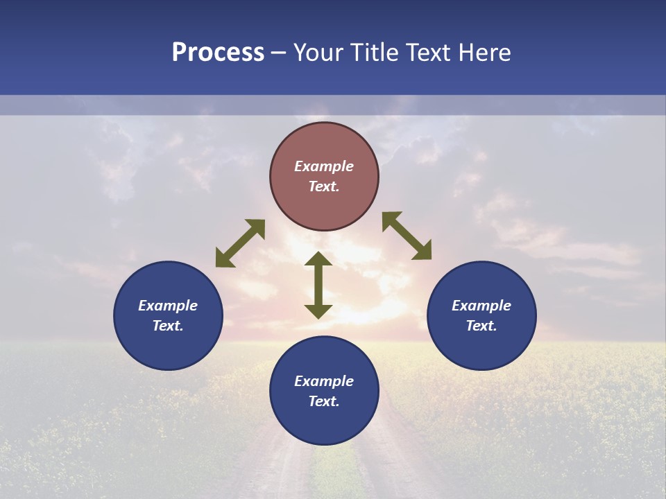 Golden White Sunrise PowerPoint Template
