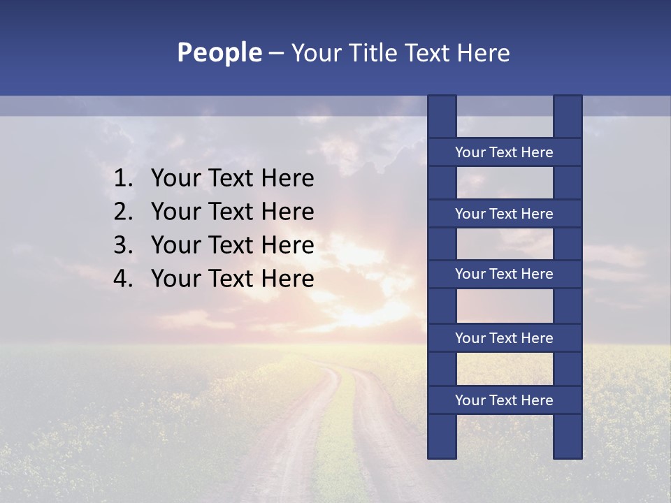 Golden White Sunrise PowerPoint Template