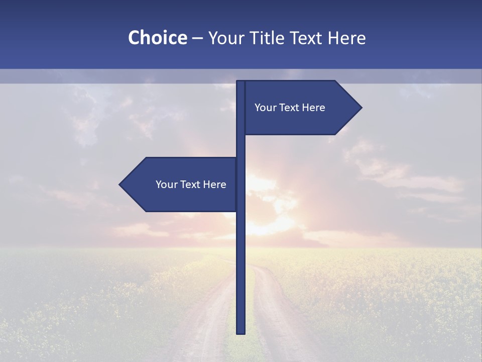 Golden White Sunrise PowerPoint Template