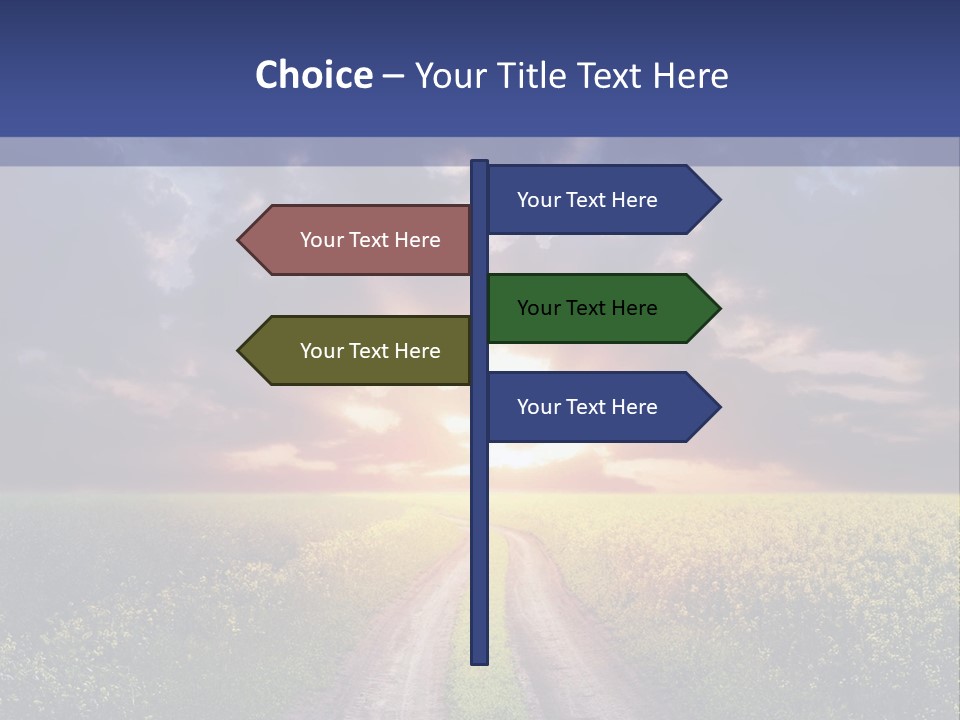 Golden White Sunrise PowerPoint Template