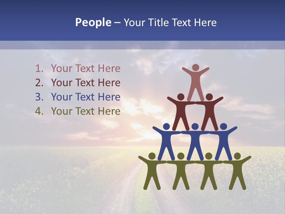 Golden White Sunrise PowerPoint Template