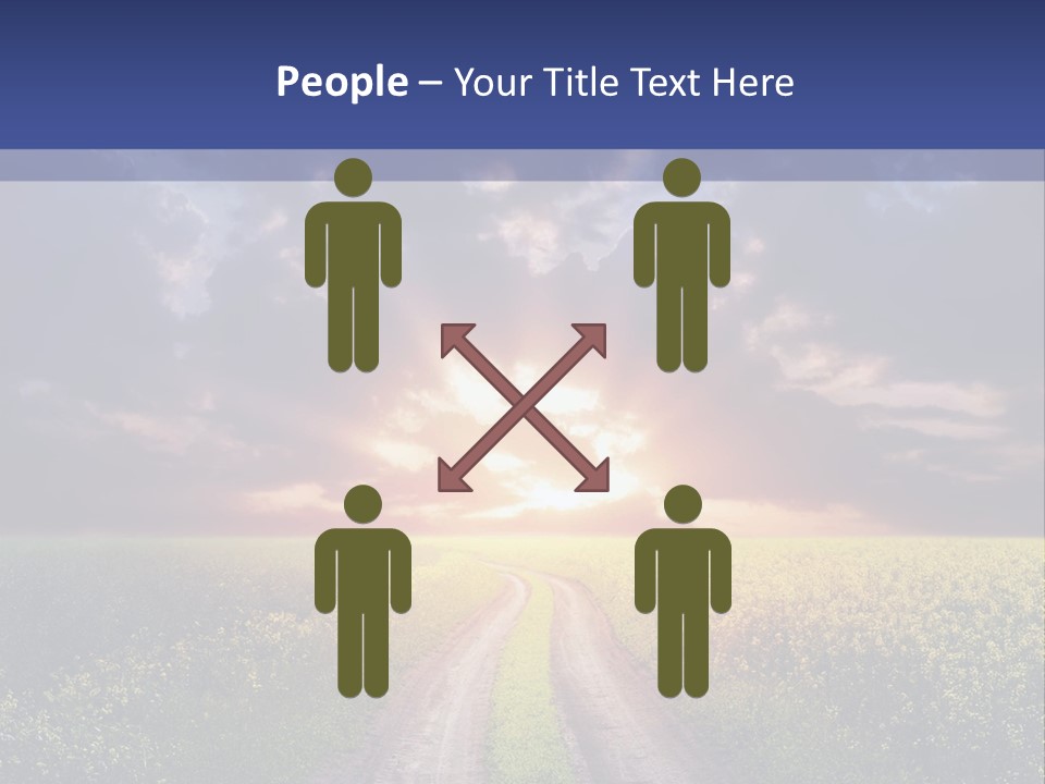 Golden White Sunrise PowerPoint Template