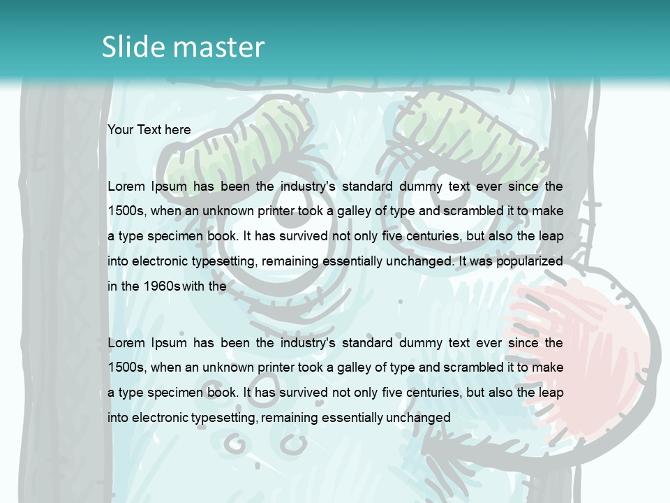 Illustration Cold Computer Virus PowerPoint Template