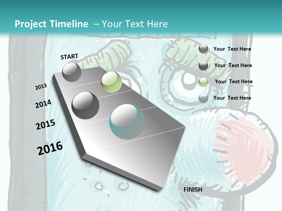 Illustration Cold Computer Virus PowerPoint Template