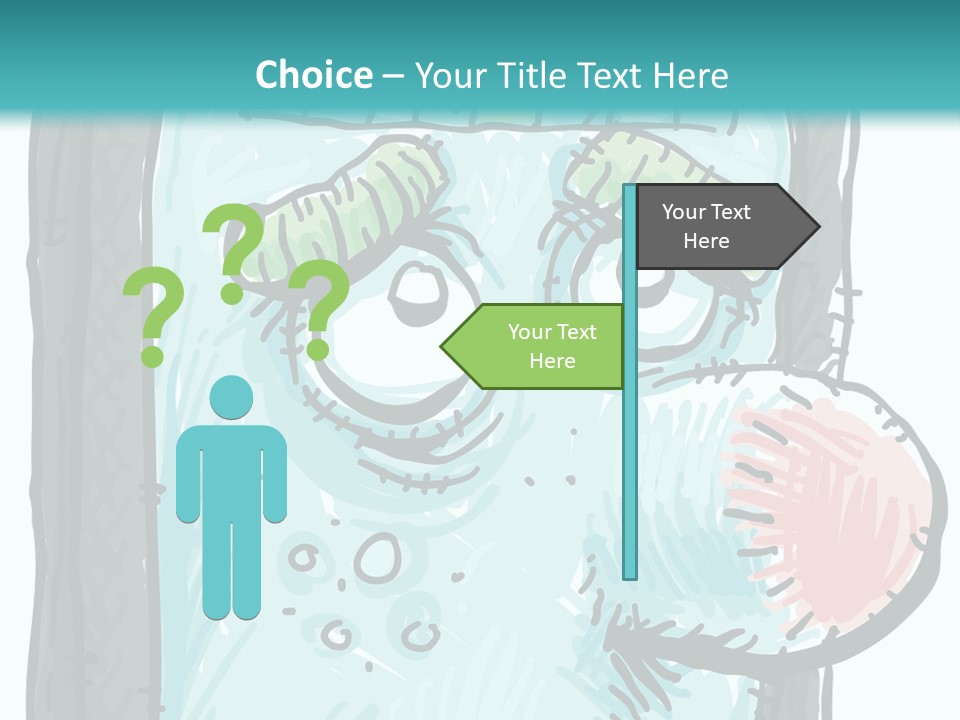 Illustration Cold Computer Virus PowerPoint Template
