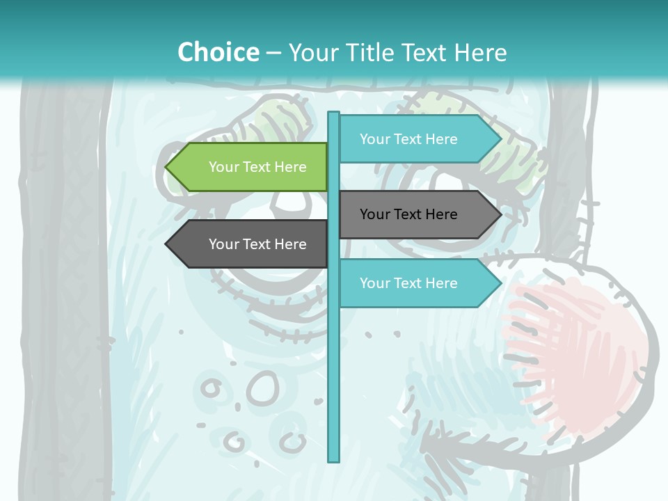 Illustration Cold Computer Virus PowerPoint Template