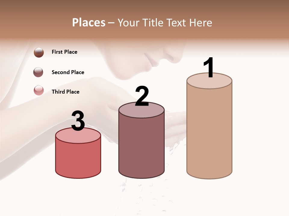 Attractive Cosmetics Girl PowerPoint Template