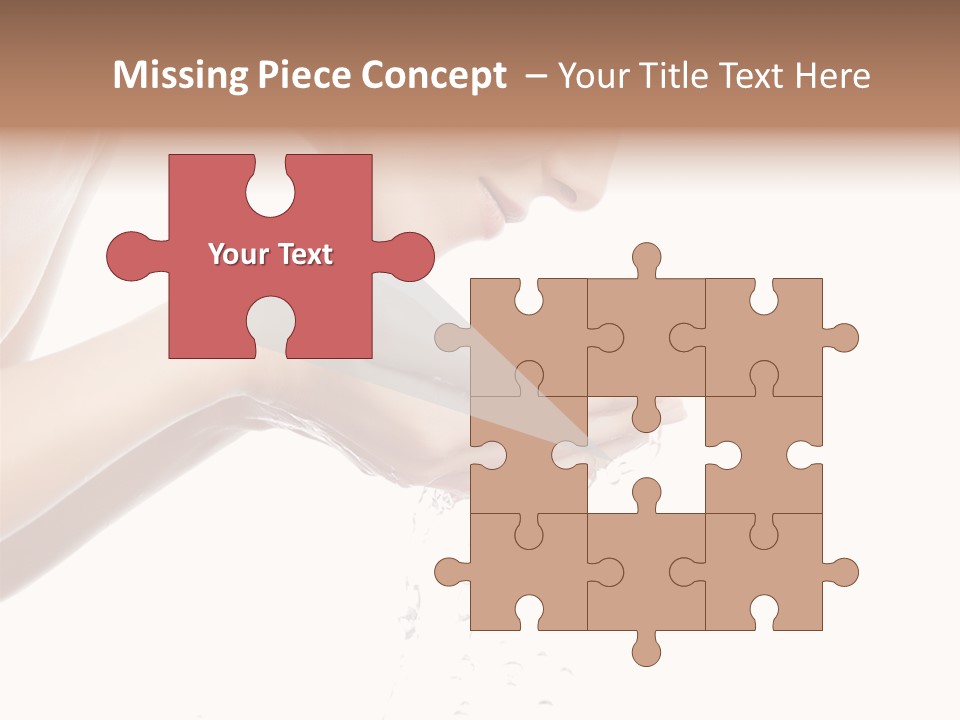 Attractive Cosmetics Girl PowerPoint Template