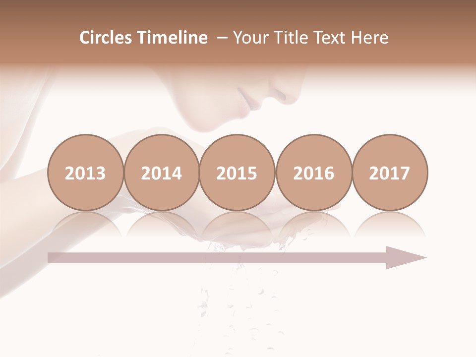 Attractive Cosmetics Girl PowerPoint Template