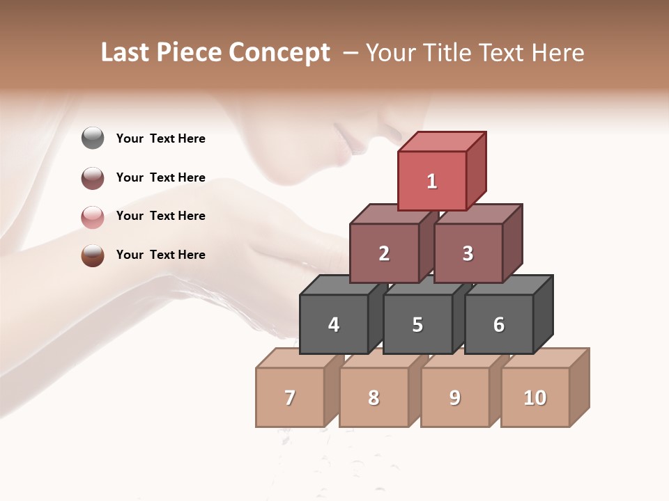 Attractive Cosmetics Girl PowerPoint Template