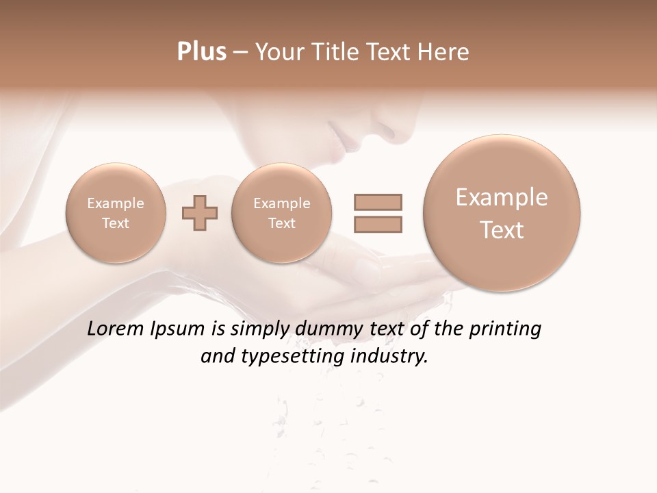 Attractive Cosmetics Girl PowerPoint Template