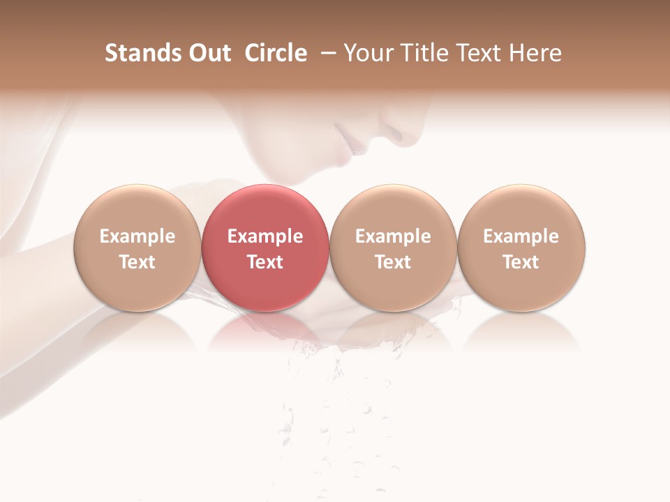 Attractive Cosmetics Girl PowerPoint Template