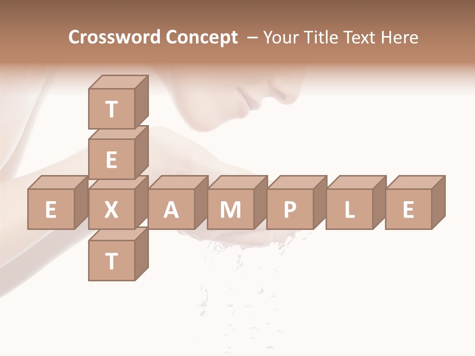 Attractive Cosmetics Girl PowerPoint Template