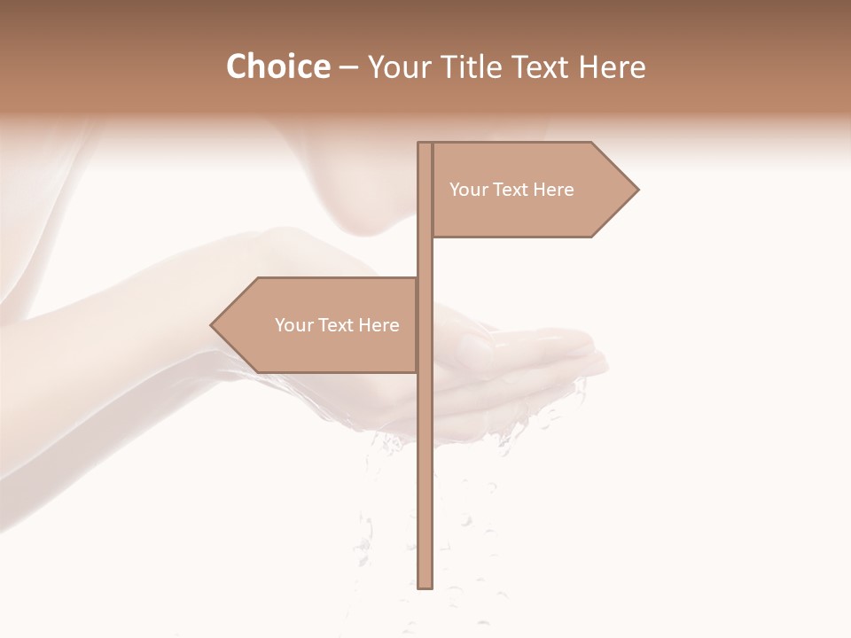 Attractive Cosmetics Girl PowerPoint Template