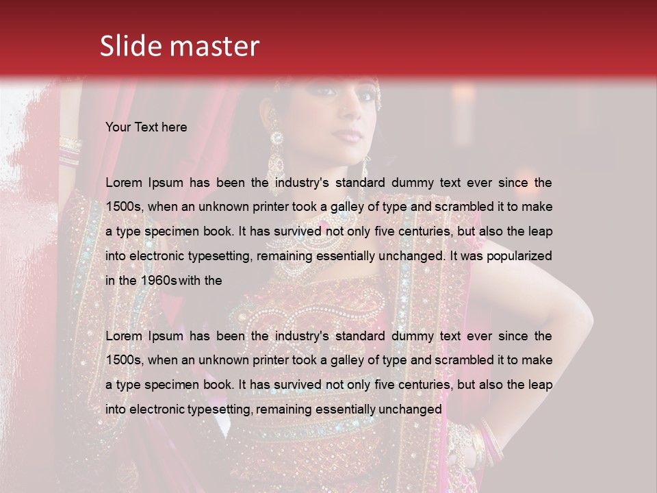 Saree Background Artsy PowerPoint Template