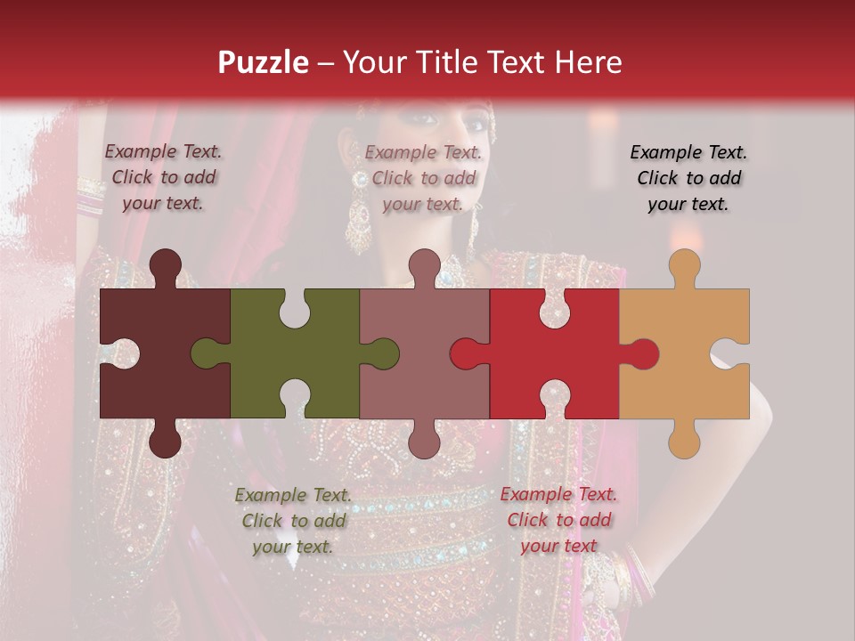 Saree Background Artsy PowerPoint Template
