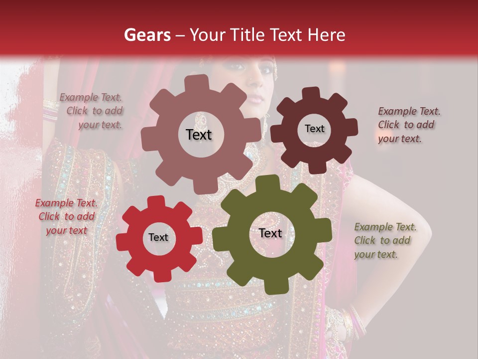 Saree Background Artsy PowerPoint Template