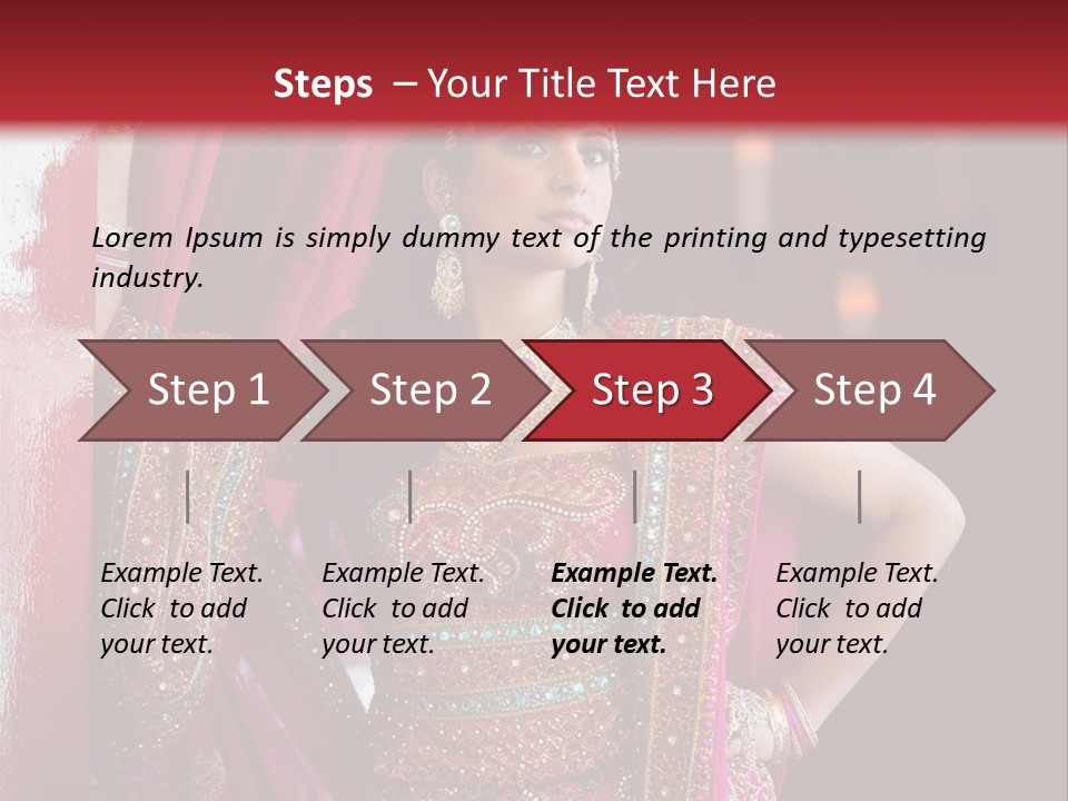 Saree Background Artsy PowerPoint Template