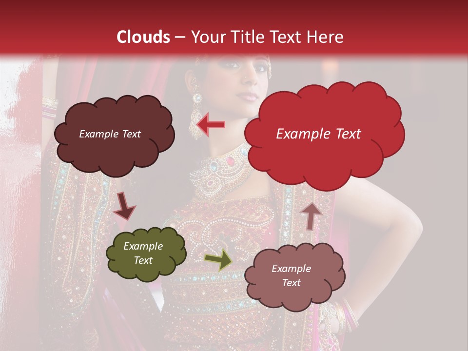 Saree Background Artsy PowerPoint Template