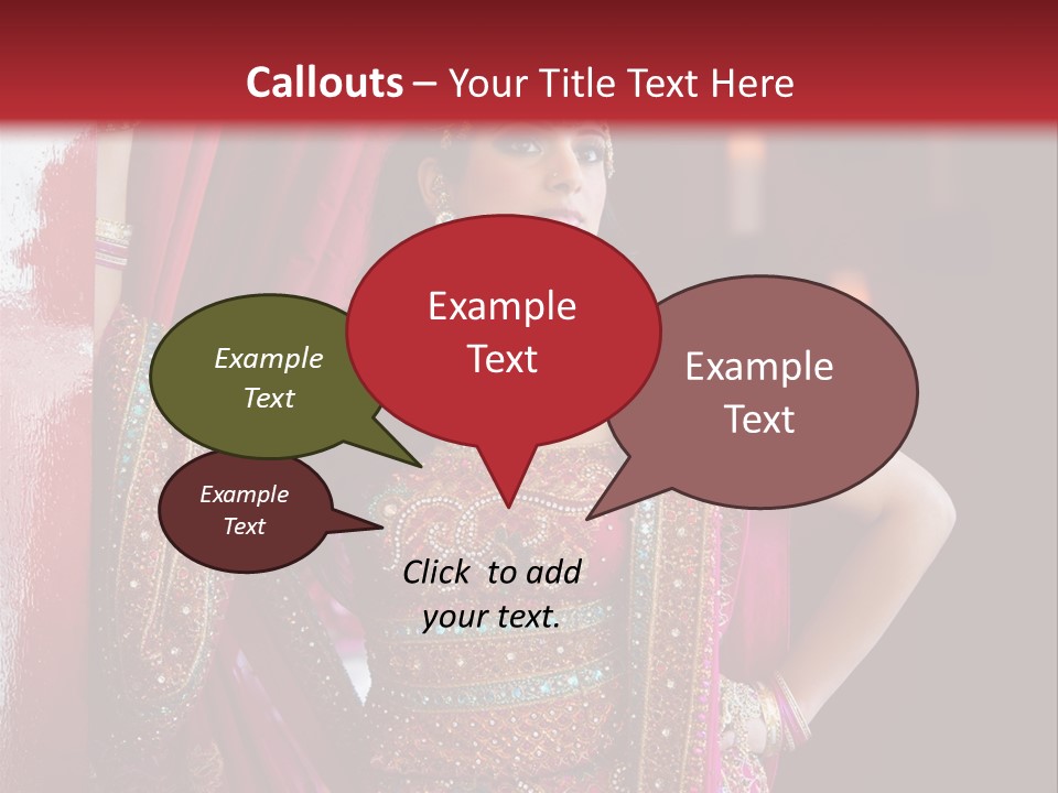 Saree Background Artsy PowerPoint Template