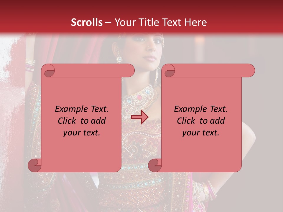 Saree Background Artsy PowerPoint Template