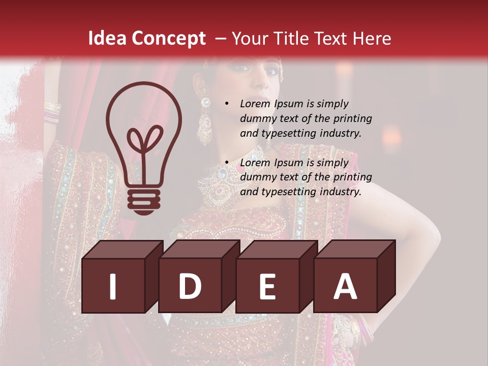 Saree Background Artsy PowerPoint Template