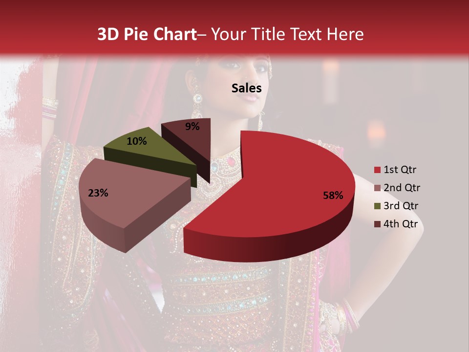 Saree Background Artsy PowerPoint Template