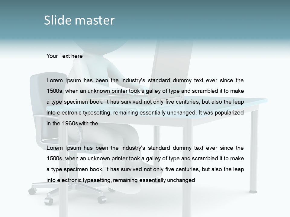 Notebook Laptop Metal PowerPoint Template