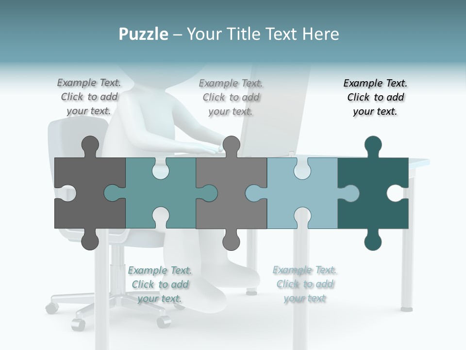 Notebook Laptop Metal PowerPoint Template