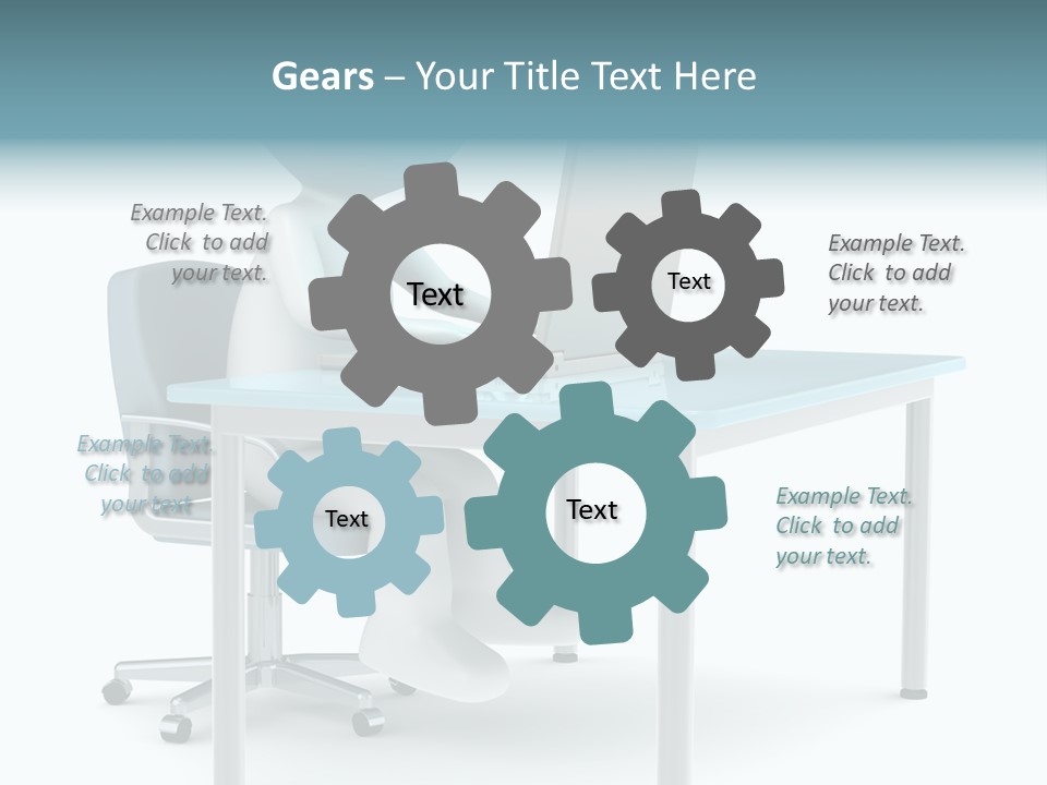 Notebook Laptop Metal PowerPoint Template