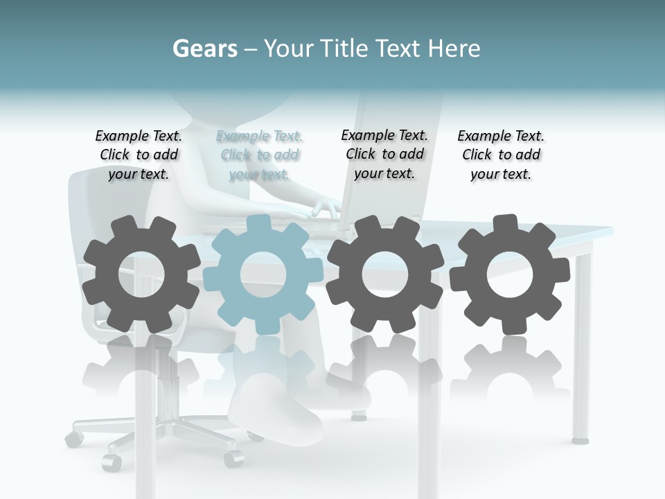 Notebook Laptop Metal PowerPoint Template