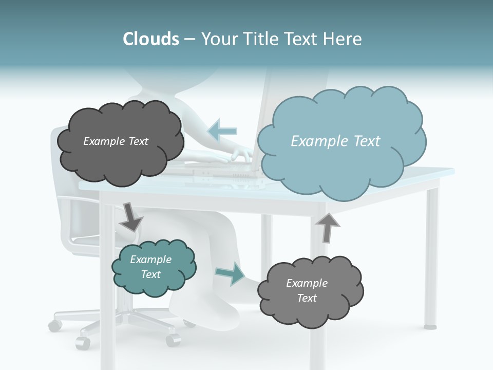 Notebook Laptop Metal PowerPoint Template
