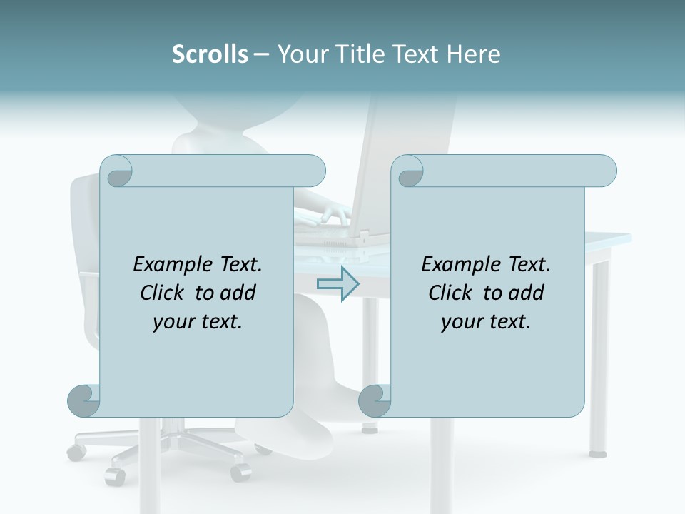 Notebook Laptop Metal PowerPoint Template