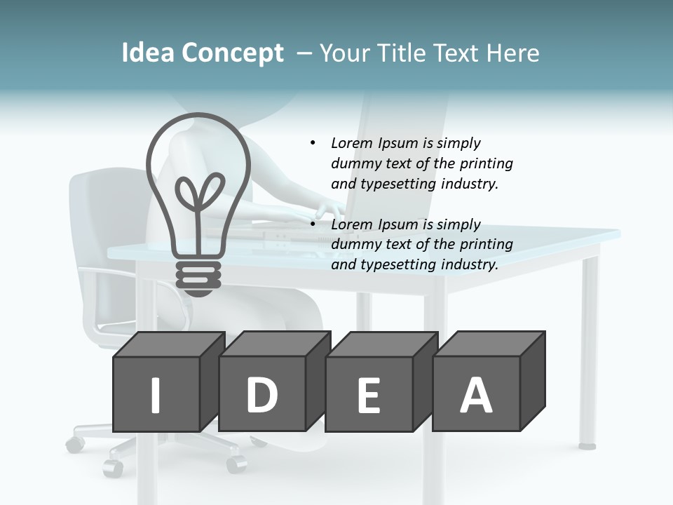 Notebook Laptop Metal PowerPoint Template