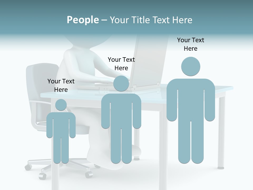 Notebook Laptop Metal PowerPoint Template