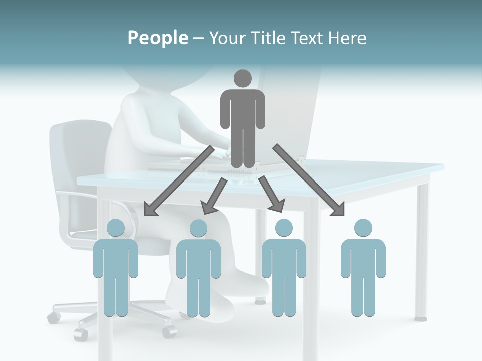 Notebook Laptop Metal PowerPoint Template