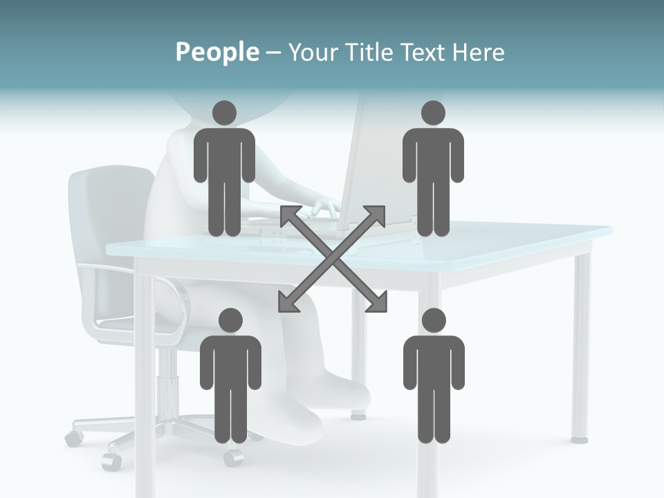 Notebook Laptop Metal PowerPoint Template