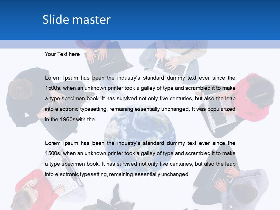 Technology Planet Notebook PowerPoint Template