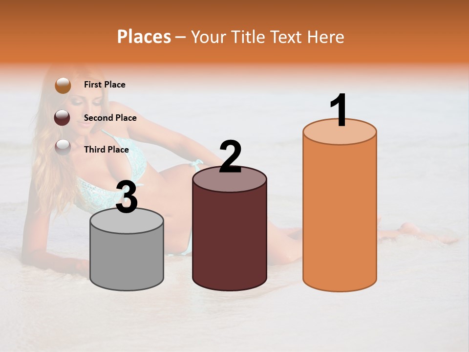 Blue Healthy Model PowerPoint Template