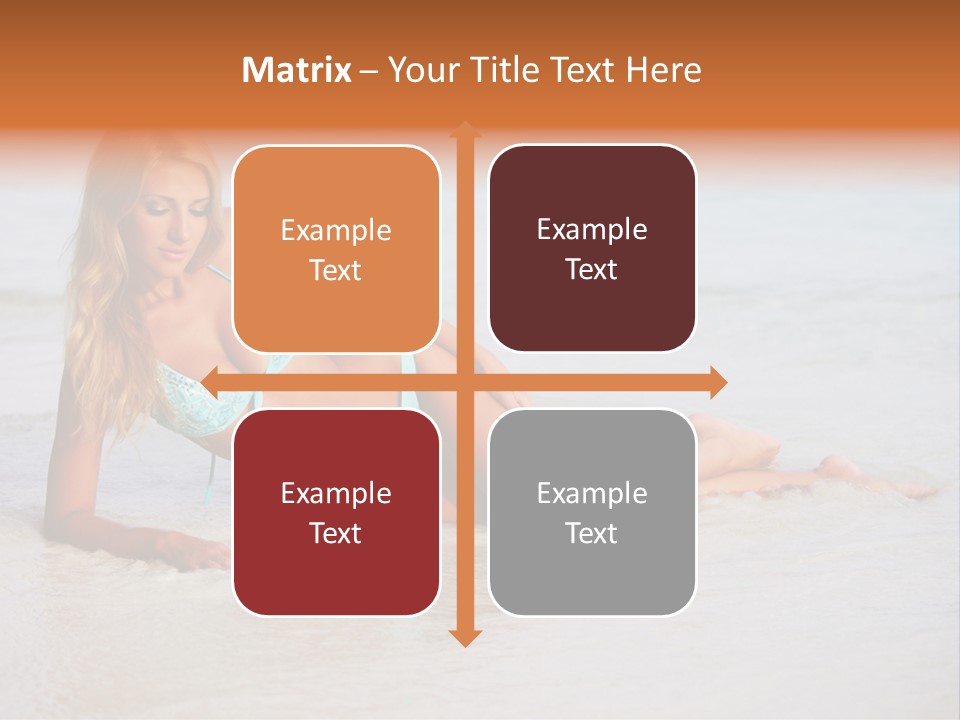 Blue Healthy Model PowerPoint Template