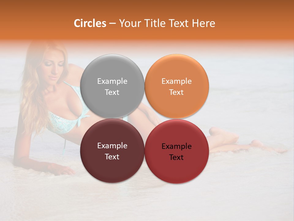 Blue Healthy Model PowerPoint Template