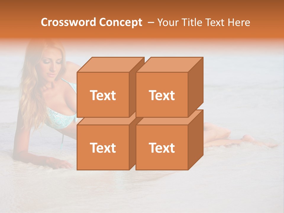 Blue Healthy Model PowerPoint Template