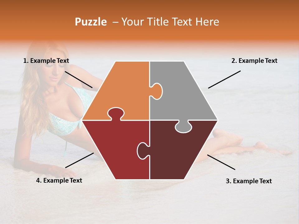 Blue Healthy Model PowerPoint Template