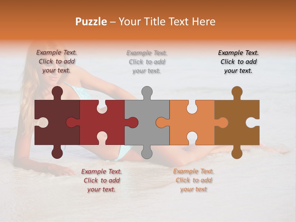 Blue Healthy Model PowerPoint Template