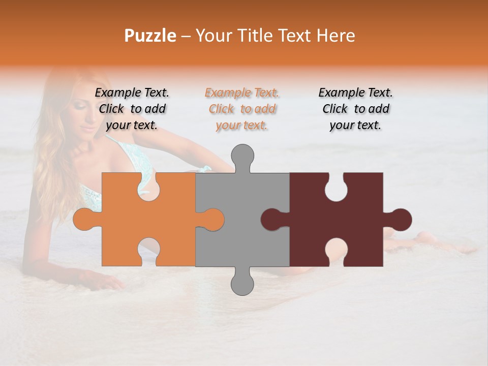 Blue Healthy Model PowerPoint Template