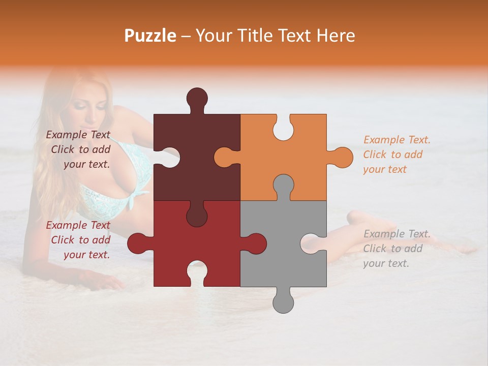 Blue Healthy Model PowerPoint Template